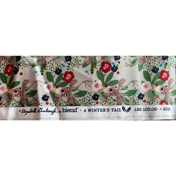 2 Yds A Winter's Tail Blend Elizabeth Grubaugh Fabrics Christmas Deer 42"w 2018 - Picture 7 of 7